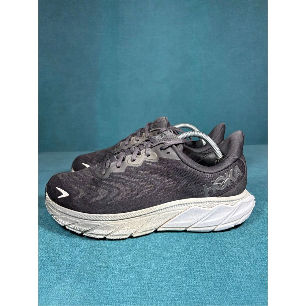 HOKA One One Arahi 6 Wide 2E Black White Running Shoes Men’s Size 10